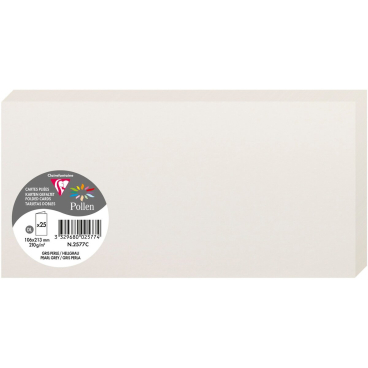 Doppelkarte Pollen DINlang 210g VE=25 Stück hellgrau Doppelkarte Pollen DINlang 210g VE=25 Stück hellgrau - Bild-Darstellung des Produktes 1