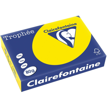Kopierpapier Trophee A4 80g/qm VE=500 Blatt fluo gelb Kopierpapier Trophee A4 80g/qm VE=500 Blatt fluo gelb - Bild-Darstellung des Produktes 1