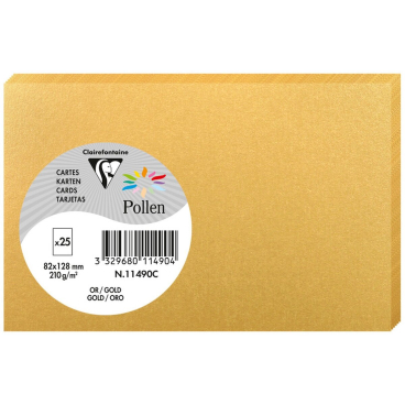Karte Pollen 82x128mm 210g VE=25 Stück gold Karte Pollen 82x128mm 210g VE=25 Stück gold - Bild-Darstellung des Produktes 1