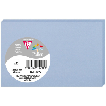 Karte Pollen 82x128mm 210g VE=25 Stück lavendelblau Karte Pollen 82x128mm 210g VE=25 Stück lavendelblau - Bild-Darstellung des Produktes 1