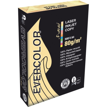 Kopierpapier Forever Evercolor DIN A4 elfenbein 80 g/qm VE=500 Blatt Kopierpapier Forever Evercolor DIN A4 elfenbein 80 g/qm VE=500 Blatt - Bild-Darstellung des Produktes 1