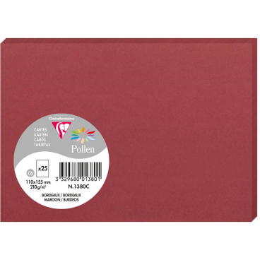 Karte Pollen C6 210g VE=25 Stück bordeaux Karte Pollen C6 210g VE=25 Stück bordeaux - Bild-Darstellung des Produktes 1