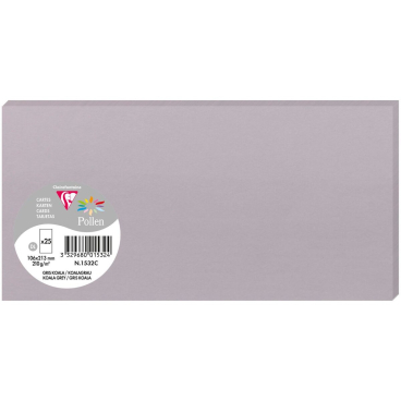 Karte Pollen DINlang 210g VE=25 Stück koalagrau Karte Pollen DINlang 210g VE=25 Stück koalagrau - Bild-Darstellung des Produktes 1