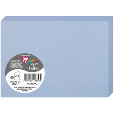 Doppelkarte Pollen C6 210g VE=25 Stück lavendelblau Doppelkarte Pollen C6 210g VE=25 Stück lavendelblau - Bild-Darstellung des Produktes 1