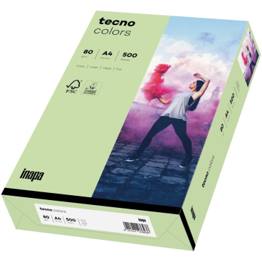 Multifunktionspapier tecno colors A4 80g/qm VE=500 Blatt mittelgrün Multifunktionspapier tecno colors A4 80g/qm VE=500 Blatt mittelgrün - Bild-Darstellung des Produktes 1