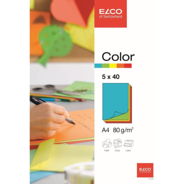 Büropapier A4 210x297mm 5 Farben gemischt Papier 80 g/qm VE=5x40 Blatt Büropapier A4 210x297mm 5 Farben gemischt Papier 80 g/qm VE=5x40 Blatt - Bild-Darstellung des Produktes 1