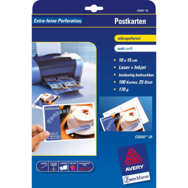 Postkarten 148x105 mm 170 g/qm beidseitig beschichtet matt 100 Stück Postkarten 148x105 mm 170 g/qm beidseitig beschichtet matt 100 Stück - Bild-Darstellung des Produktes 1