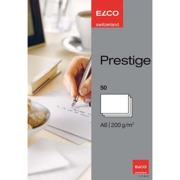 Schreibkarten A6 Prestige hochweiß blanko 200g/qm VE=50 Stück Schreibkarten A6 Prestige hochweiß blanko 200g/qm VE=50 Stück - Bild-Darstellung des Produktes 1