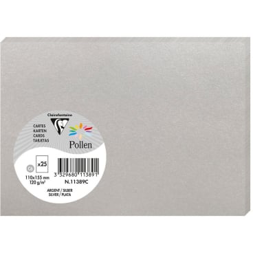 Karte Pollen C6 210g VE=25 Stück silber Karte Pollen C6 210g VE=25 Stück silber - Bild-Darstellung des Produktes 1