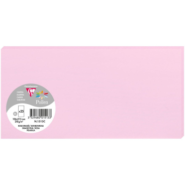 Karte Pollen DINlang 210g VE=25 Stück bonbonrosa Karte Pollen DINlang 210g VE=25 Stück bonbonrosa - Bild-Darstellung des Produktes 1