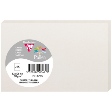 Karte Pollen 82x128mm 210g VE=25 Stück hellgrau Karte Pollen 82x128mm 210g VE=25 Stück hellgrau - Bild-Darstellung des Produktes 1