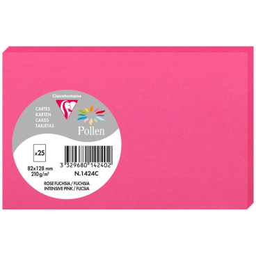Karte Pollen 82x128mm 210g VE=25 Stück fuchsia Karte Pollen 82x128mm 210g VE=25 Stück fuchsia - Bild-Darstellung des Produktes 1