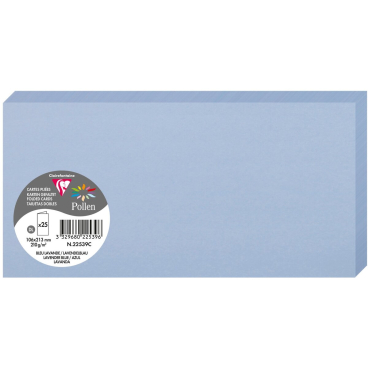 Doppelkarte Pollen DINlang 210g VE=25 Stück lavendelblau Doppelkarte Pollen DINlang 210g VE=25 Stück lavendelblau - Bild-Darstellung des Produktes 1
