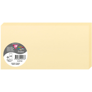 Doppelkarte Pollen DINlang 210g VE=25 Stück chamois Doppelkarte Pollen DINlang 210g VE=25 Stück chamois - Bild-Darstellung des Produktes 1