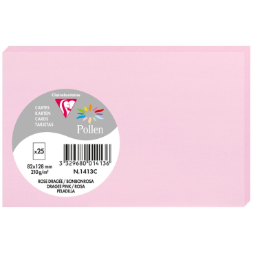 Karte Pollen 82x128mm 210g VE=25 Stück bonbonrosa Karte Pollen 82x128mm 210g VE=25 Stück bonbonrosa - Bild-Darstellung des Produktes 1