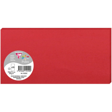 Karte Pollen DINlang 210g VE=25 Stück kirschrot Karte Pollen DINlang 210g VE=25 Stück kirschrot - Bild-Darstellung des Produktes 1