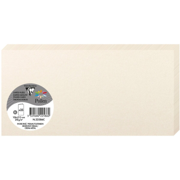 Doppelkarte Pollen DINlang 210g VE=25 Stück perlmutt-elfenbein Doppelkarte Pollen DINlang 210g VE=25 Stück perlmutt-elfenbein - Bild-Darstellung des Produktes 1
