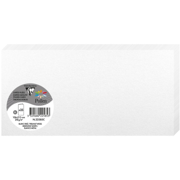 Doppelkarte Pollen DINlang 210g VE=25 Stück perlmutt-weiß Doppelkarte Pollen DINlang 210g VE=25 Stück perlmutt-weiß - Bild-Darstellung des Produktes 1