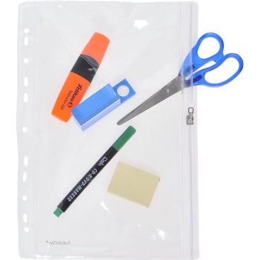 Gleitverschlusstasche 305x213mm (keine A4 Blätter) PVC mit Lochung klar Gleitverschlusstasche 305x213mm (keine A4 Blätter) PVC mit Lochung klar - Bild-Darstellung des Produktes 1