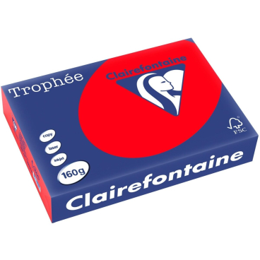 Kopierpapier Trophee A4 160g/qm VE=250 Blatt korallenrot Kopierpapier Trophee A4 160g/qm VE=250 Blatt korallenrot - Bild-Darstellung des Produktes 1