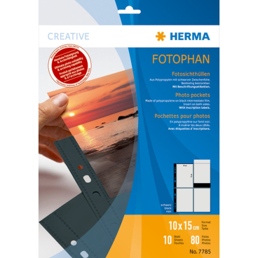 Fotophan-Sichthüllen 10x15cm hoch schwarz VE=10 Hüllen Fotophan-Sichthüllen 10x15cm hoch schwarz VE=10 Hüllen - Bild-Darstellung des Produktes 1