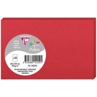 Karte Pollen 82x128mm 210g VE=25 Stück kirschrot Karte Pollen 82x128mm 210g VE=25 Stück kirschrot - Bild-Darstellung des Produktes 1
