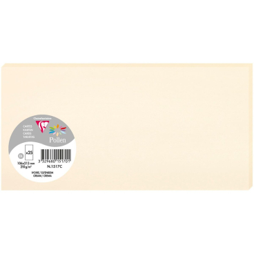 Karte Pollen DINlang 210g VE=25 Stück elfenbein Karte Pollen DINlang 210g VE=25 Stück elfenbein - Bild-Darstellung des Produktes 1