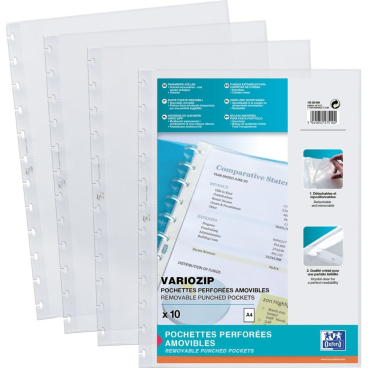Ersatzhüllen manageMe! A4 PP vario-zipp-Prinzip transparent VE=10 stück Ersatzhüllen manageMe! A4 PP vario-zipp-Prinzip transparent VE=10 stück - Bild-Darstellung des Produktes 1