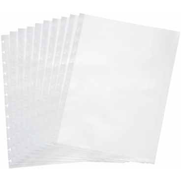 Ersatzhüllen für Sichtbuch A4 PP mit T-Stanzung farblos transparent VE=10 Stück Ersatzhüllen für Sichtbuch A4 PP mit T-Stanzung farblos transparent VE=10 Stück - Bild-Darstellung des Produktes 1