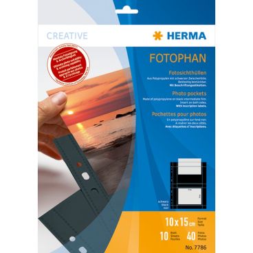 Fotophan-Sichthüllen 10x15cm quer schwarz VE=10 Hüllen Fotophan-Sichthüllen 10x15cm quer schwarz VE=10 Hüllen - Bild-Darstellung des Produktes 1