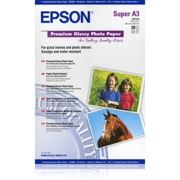 Fotopapier S041316 Premium Glossy A3+ 250g/qm weiß VE=20 Blatt Fotopapier S041316 Premium Glossy A3+ 250g/qm weiß VE=20 Blatt - Bild-Darstellung des Produktes 1