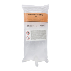 Plum Deutschland GmbH Plum Disinfector 85 % Händedesinfektionsgel, Handdesinfektion mit wirksamen Schutz vor Bakterien, Pilzen und Viren, 1 Karton = 6 x 1 Liter - PE-Beutel 3766