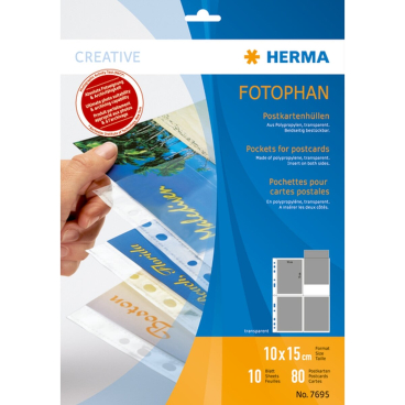 Postkartenhüllen transparenter Folie 10x15cm (WPK) VE=10 Stück Postkartenhüllen transparenter Folie 10x15cm (WPK) VE=10 Stück - Bild-Darstellung des Produktes 1