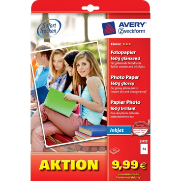 Fotopapier Classic Inkjet A4 40 Blatt 160 g/qm glänzend Fotopapier Classic Inkjet A4 40 Blatt 160 g/qm glänzend - Bild-Darstellung des Produktes 1