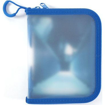 Reißverschlusstasche A7 PP blau/transluzent Zip schwarz Reißverschlusstasche A7 PP blau/transluzent Zip schwarz - Bild-Darstellung des Produktes 1