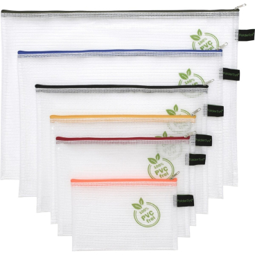 Reißverschluss-Beutel B4-A6 mit Zip PVC-frei farbig sortiert VE=6 Stück Reißverschluss-Beutel B4-A6 mit Zip PVC-frei farbig sortiert VE=6 Stück - Bild-Darstellung des Produktes 1