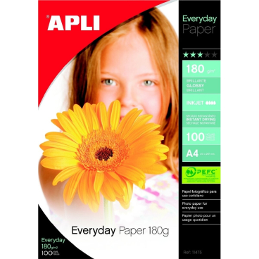Fotopapier EVERYDAY A4 180g/qm VE=100 Blatt Fotopapier EVERYDAY A4 180g/qm VE=100 Blatt - Bild-Darstellung des Produktes 1