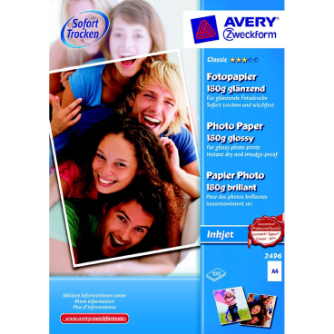 Inkjet-Fotopapier Classic A4 einseitig beschichtet glänzend 180 g/qm 100 Blatt Inkjet-Fotopapier Classic A4 einseitig beschichtet glänzend 180 g/qm 100 Blatt - Bild-Darstellung des Produktes 1