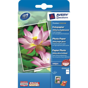 Inkjet-Fotopapier Premium A6 einseitig beschichtet hochglänzend 300 g/qm 40 Blatt Inkjet-Fotopapier Premium A6 einseitig beschichtet hochglänzend 300 g/qm 40 Blatt - Bild-Darstellung des Produktes 1