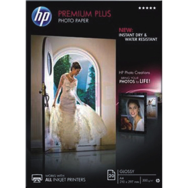 Fotopapier Premium Plus Glossy A4 300g/qm VE=20 Blatt Fotopapier Premium Plus Glossy A4 300g/qm VE=20 Blatt - Bild-Darstellung des Produktes 1