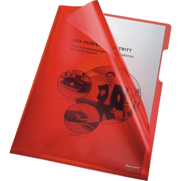 Sichthüllen A4 PVC 150my rot VE=100 Stück Sichthüllen A4 PVC 150my rot VE=100 Stück - Bild-Darstellung des Produktes 1
