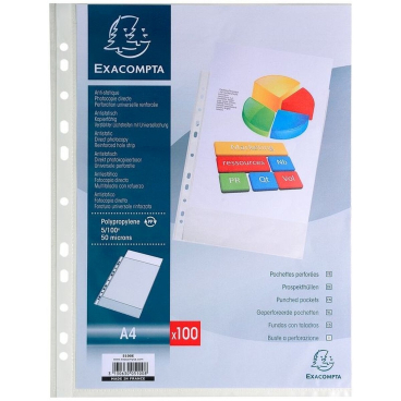 Prospekthüllen A4 PP 50my genarbt VE=100 Stück Prospekthüllen A4 PP 50my genarbt VE=100 Stück - Bild-Darstellung des Produktes 1