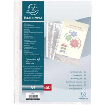 Prospekthüllen A4 PP 60my glasklar VE=50 Stück Prospekthüllen A4 PP 60my glasklar VE=50 Stück - Bild-Darstellung des Produktes 1