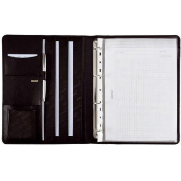 Ringbuchmappe Cremona II A4 Leder schwarz Ringbuchmappe Cremona II A4 Leder schwarz - Bild-Darstellung des Produktes 1