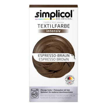 simplicol intensiv Textilfarbe – Farbe: Espresso-Braun