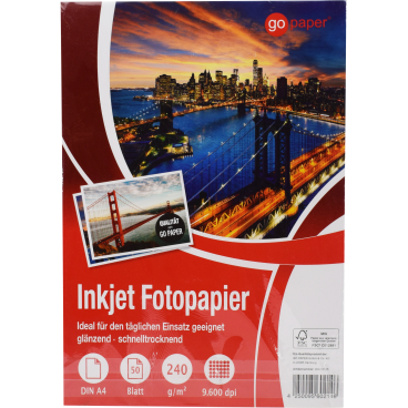 Gopaper Inkjet Fotopapier Din A6 10 X 15 Cm 1 Packung 100 Blatt Online Kaufen Hygi De