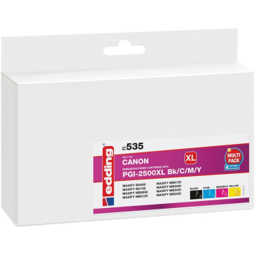 Druckerpatronen kompatibel mit Canon PGI-2500XLBk/C/M/Y Multipack Druckerpatronen kompatibel mit Canon PGI-2500XLBk/C/M/Y Multipack - Bild-Darstellung des Produktes 1