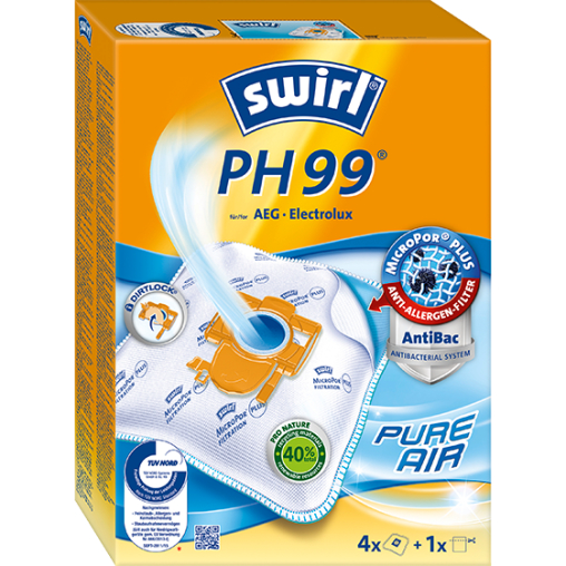 Swirl® PH 99 MicroPor® Plus AntiBac Staubsaugerbeutel