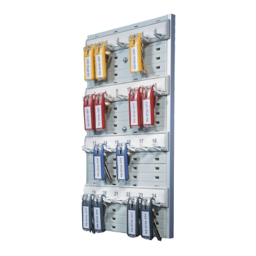 Schlüsselbrett Key Board für 24 Schlüsselanhänger grau 212x32x362 mm Schlüsselbrett Key Board für 24 Schlüsselanhänger grau 212x32x362 mm - Bild-Darstellung des Produktes 1