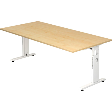 Schreibtisch C-Fuß 200x100cm Ahorn/Weiß Schreibtisch C-Fuß 200x100cm Ahorn/Weiß - Bild-Darstellung des Produktes 1